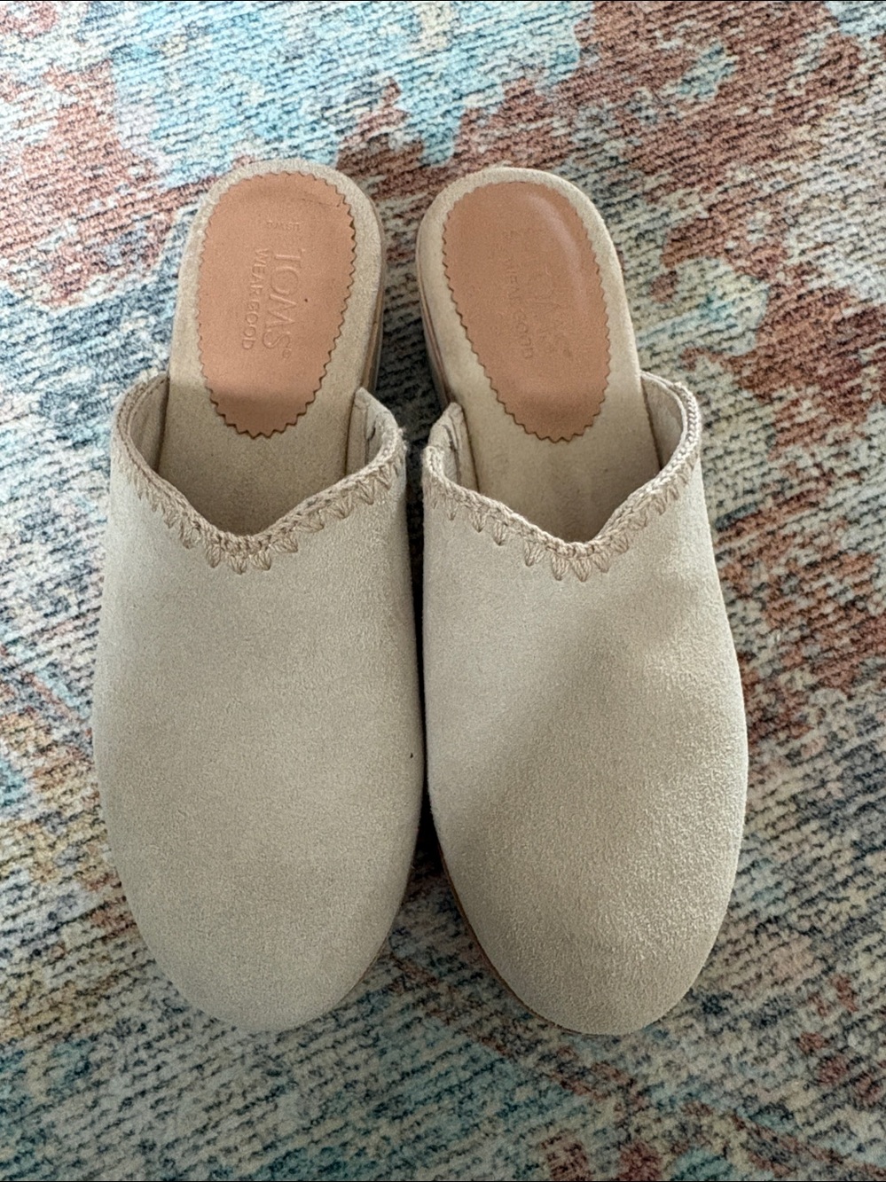 Size 6 TOMS Beige Suede Slip on clogs